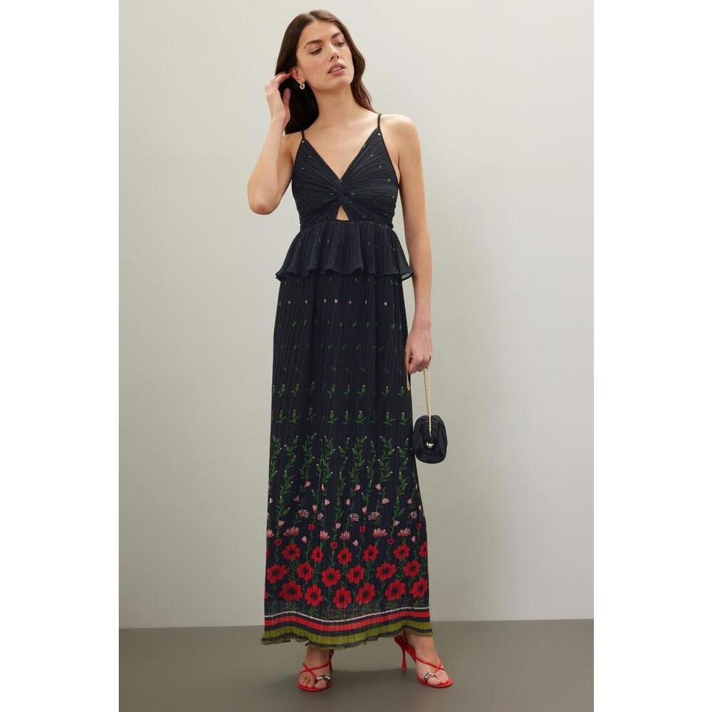 Sabina Musayev Black Selina Gown Size XS with Fabric Pull